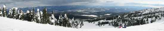 Enjoy fabulous panoramic vistas on Easy Out ski run.